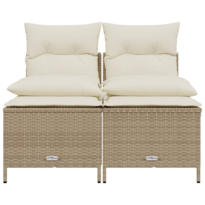sofasæt til haven 4 dele med hynder polyrattan beige
