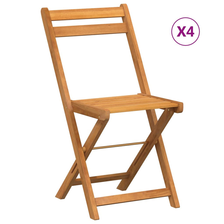 foldbare bistrostole 4 stk. massivt akacietræ