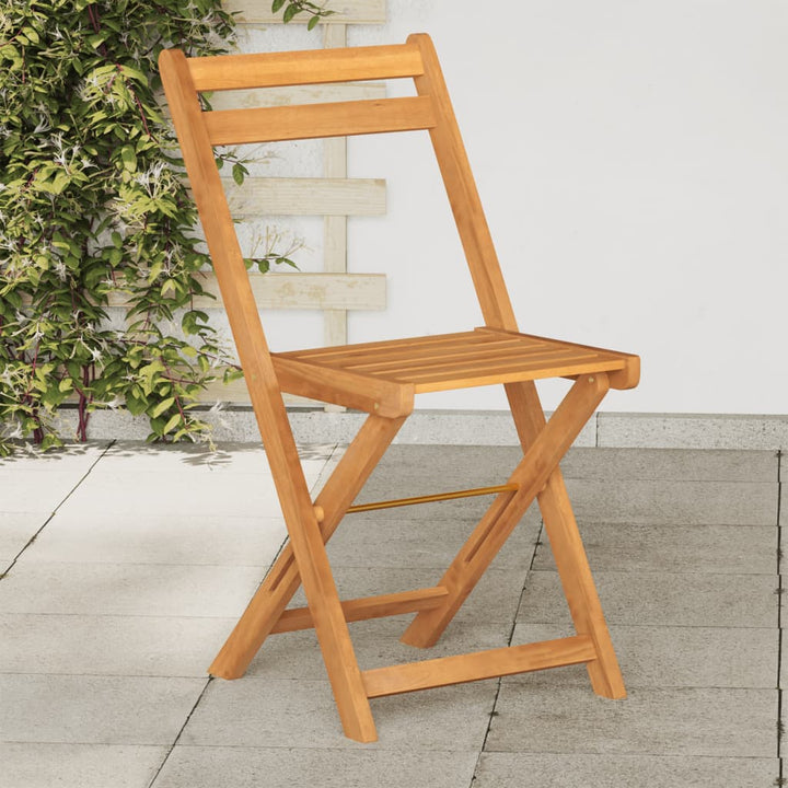 foldbare bistrostole 4 stk. massivt akacietræ