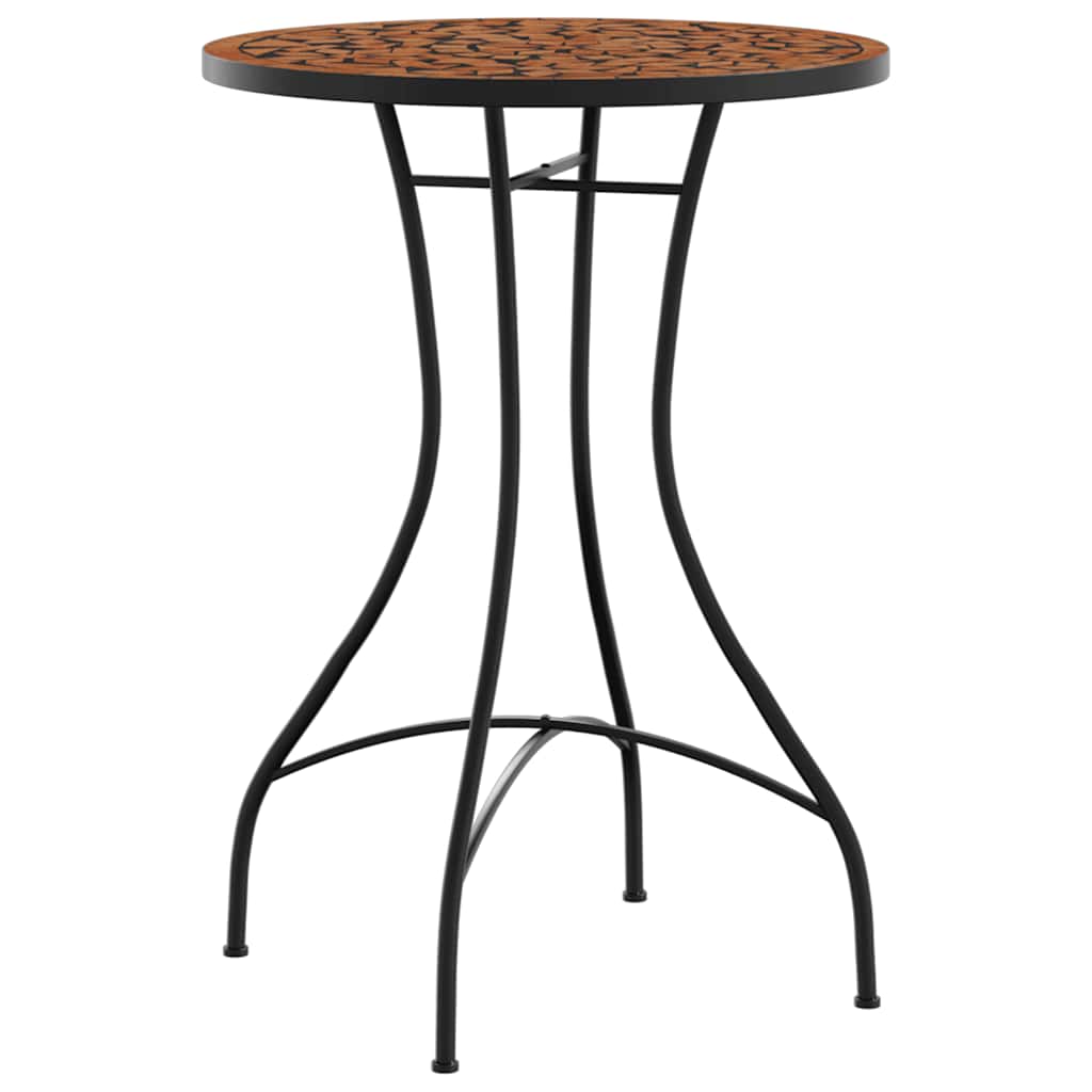 bistrosæt med mosaikdesign jern og keramik terrakotta