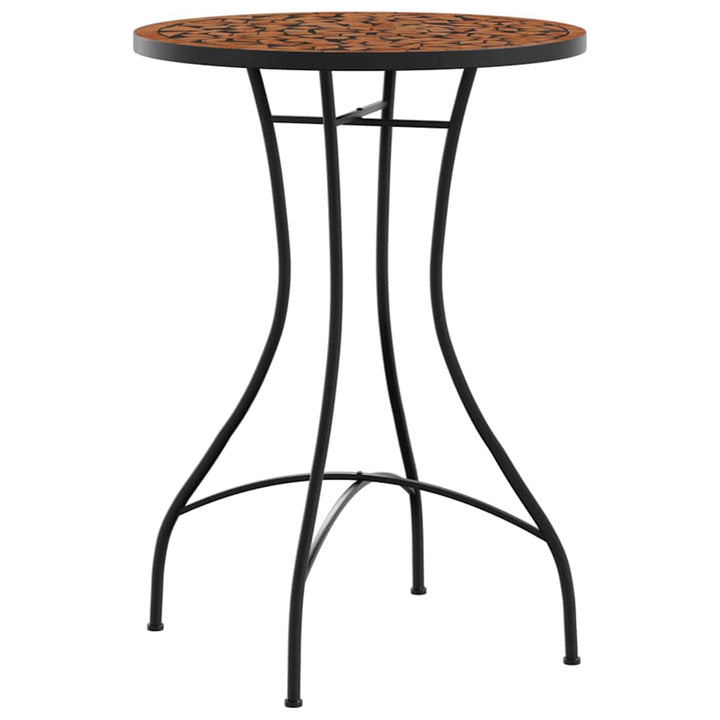 bistrosæt med mosaikdesign jern og keramik terrakotta