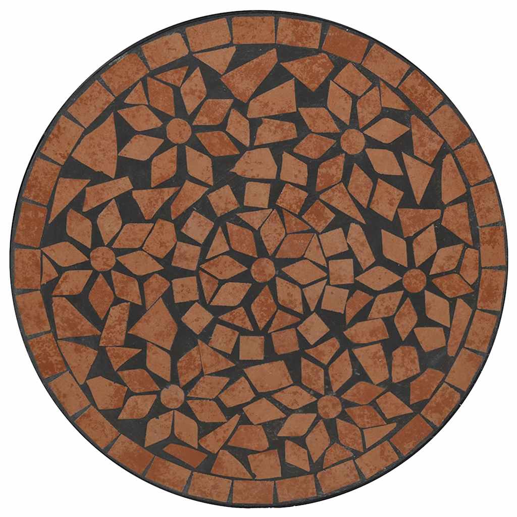 bistrosæt med mosaikdesign jern og keramik terrakotta