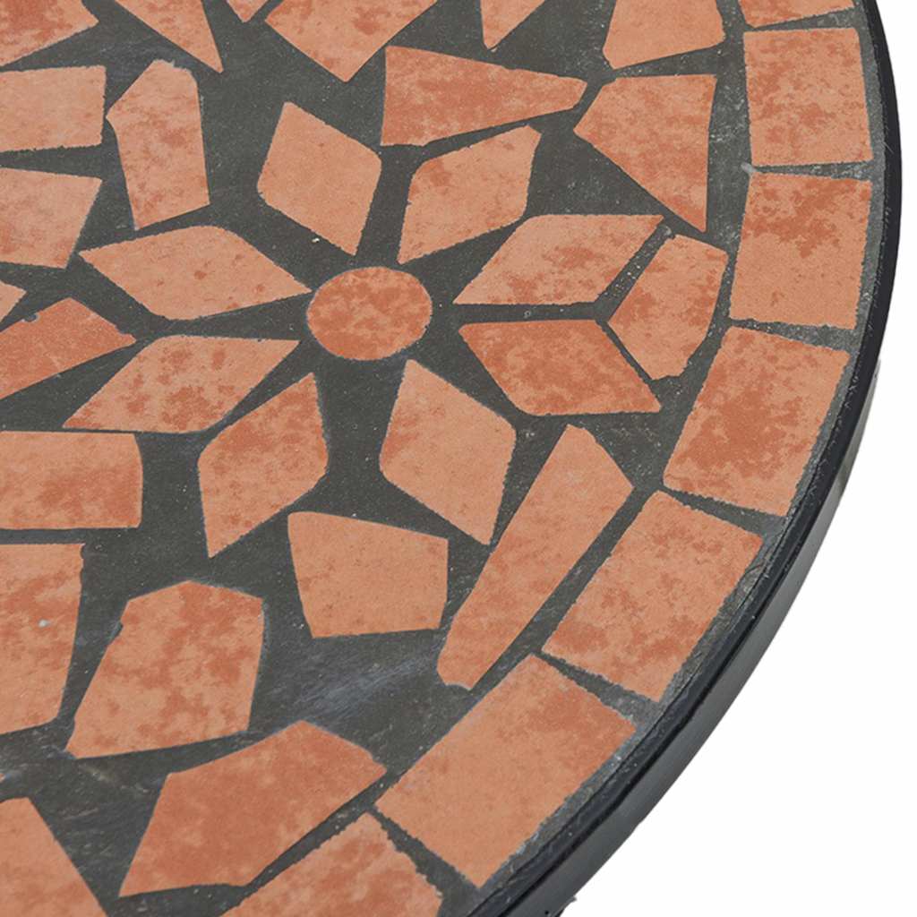bistrosæt med mosaikdesign jern og keramik terrakotta
