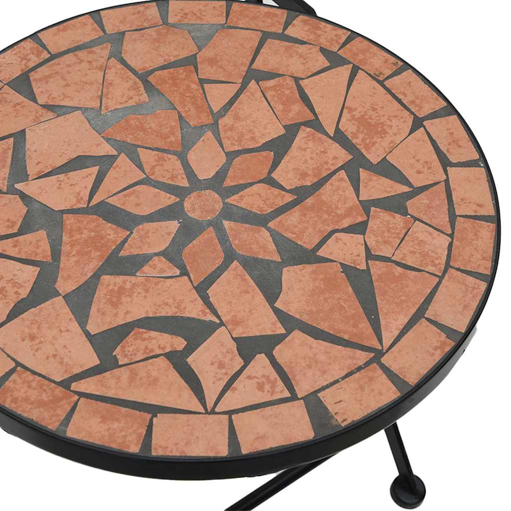 bistrosæt med mosaikdesign jern og keramik terrakotta