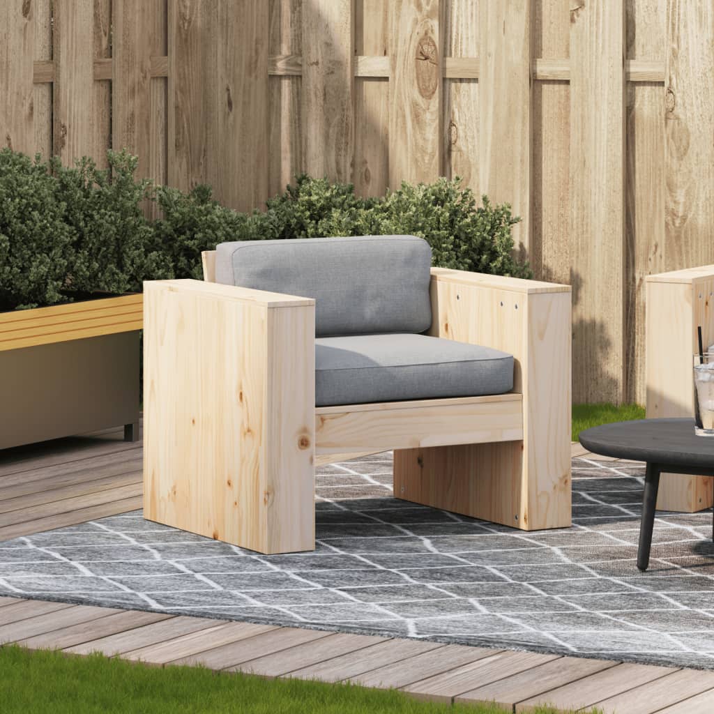 sofastol til haven 70x60x62 cm massivt fyrretræ