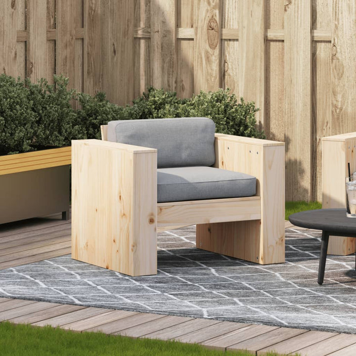 sofastol til haven 70x60x62 cm massivt fyrretræ