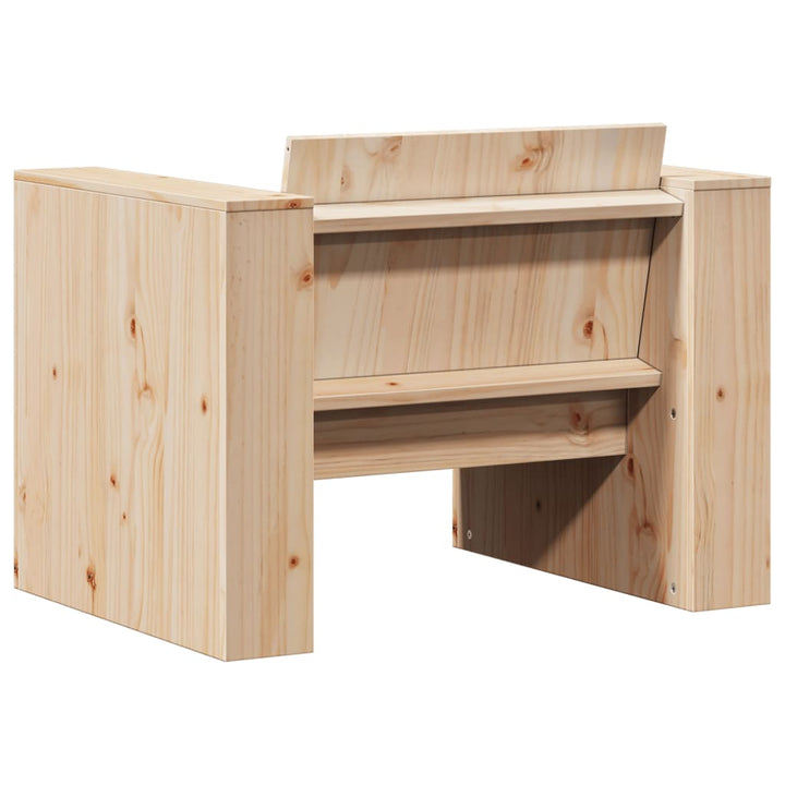 sofastol til haven 70x60x62 cm massivt fyrretræ