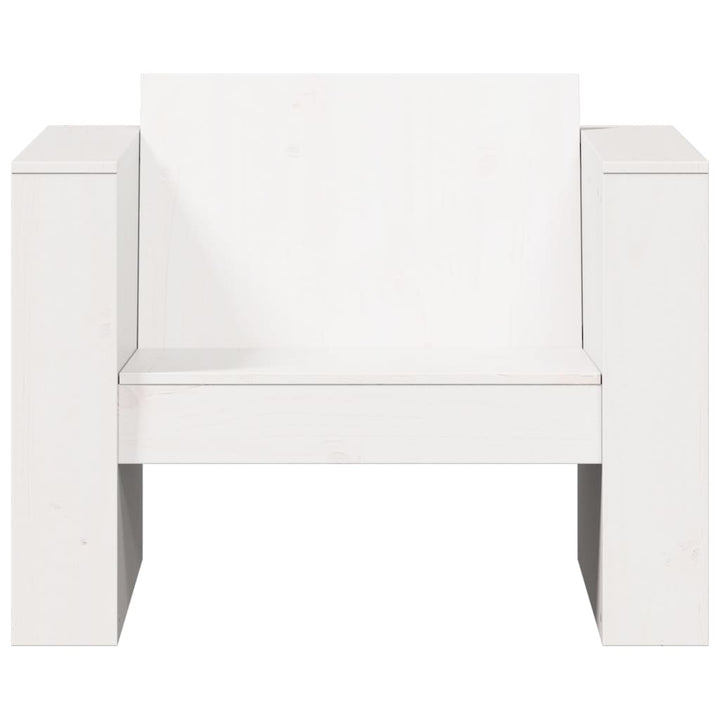 sofastol til haven 70x60x62 cm massivt fyrretræ hvid