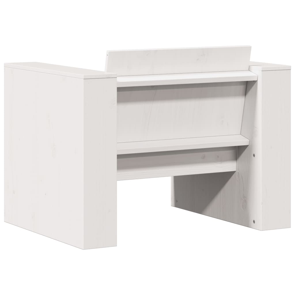 sofastol til haven 70x60x62 cm massivt fyrretræ hvid