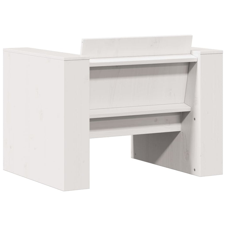 sofastol til haven 70x60x62 cm massivt fyrretræ hvid