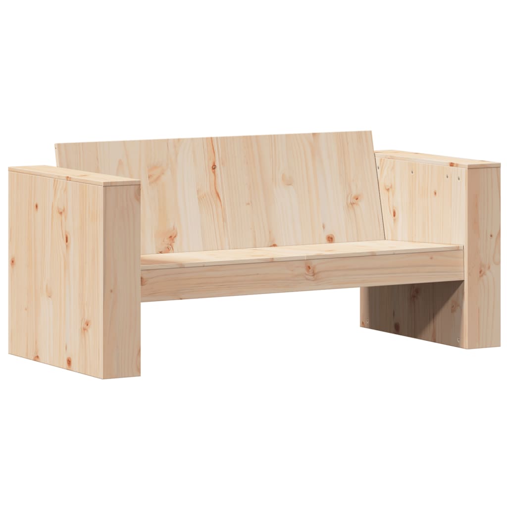 2-personers havesofa 134x60x62 cm massivt fyrretræ