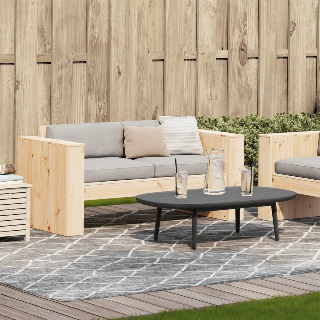 2-personers havesofa 134x60x62 cm massivt fyrretræ