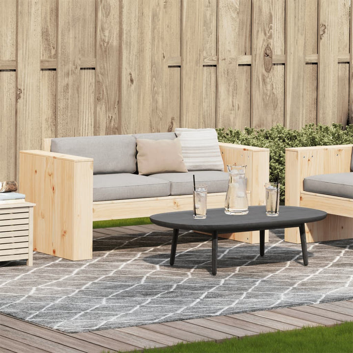 2-personers havesofa 134x60x62 cm massivt fyrretræ