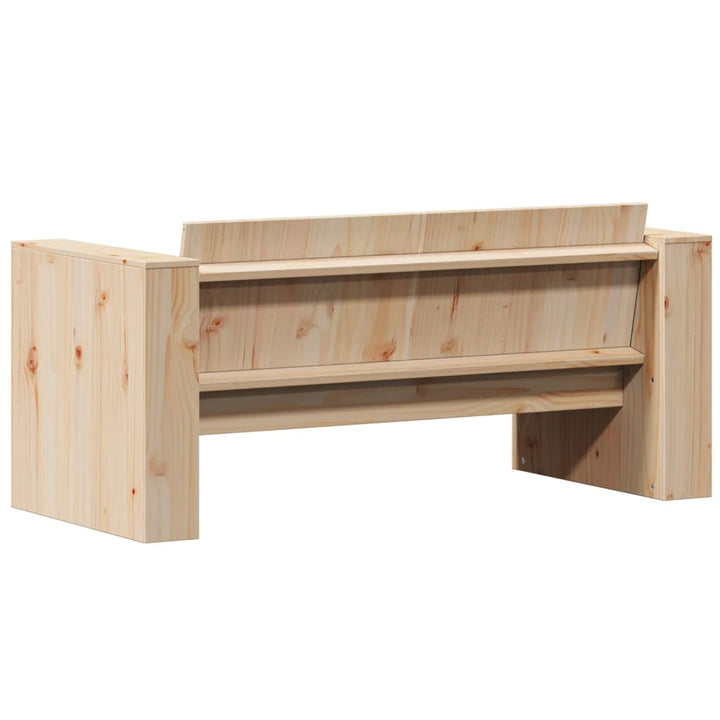 2-personers havesofa 134x60x62 cm massivt fyrretræ