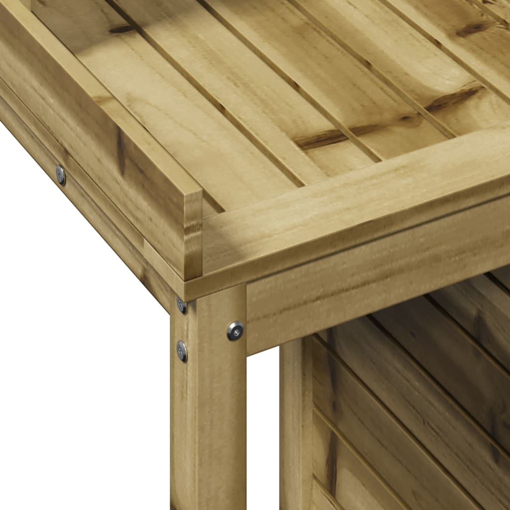 plantebord med hylder 82,5x50x109,5 cm imprægneret fyrretræ