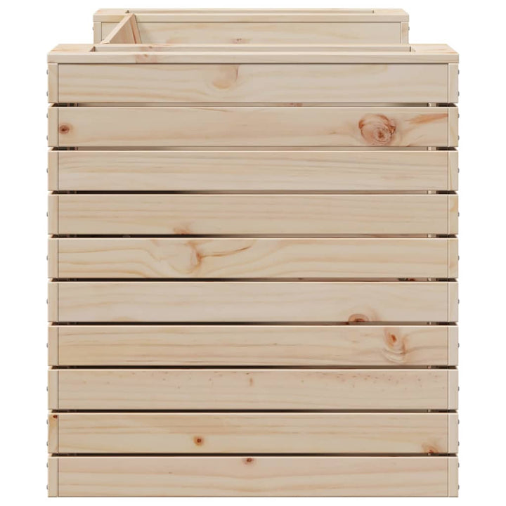 bænk med plantekasser 167,5x60x65 cm massivt fyrretræ