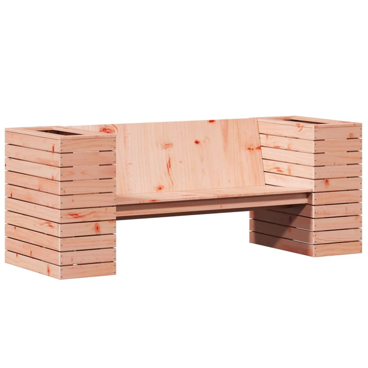 bænk med plantekasser 167,5x60x65 cm massivt douglasgran