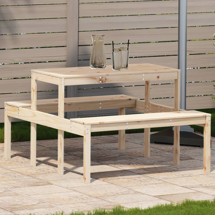picnicbord 110x134x75 cm massivt fyrretræ