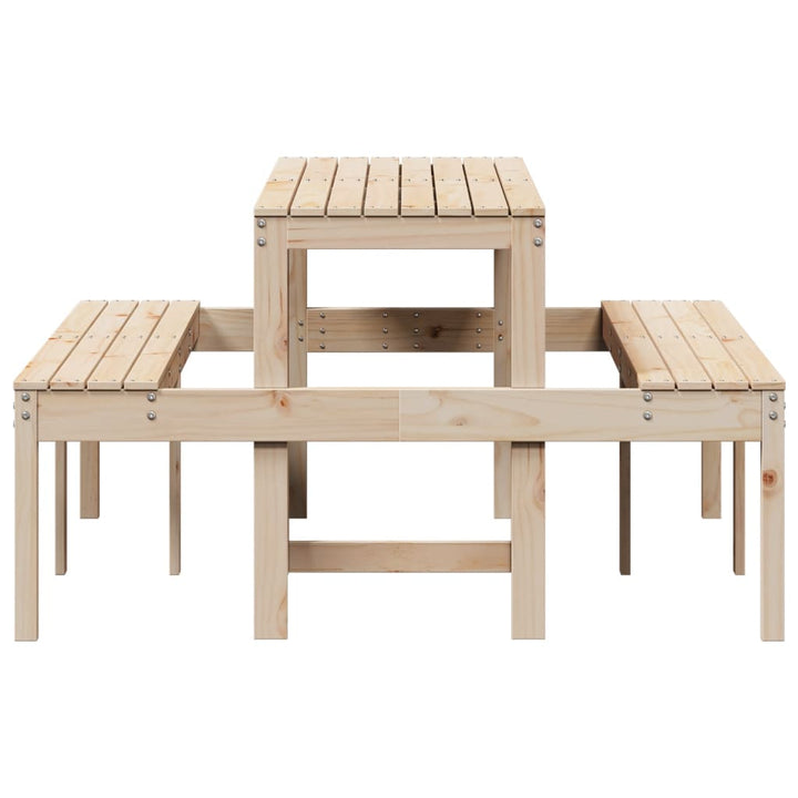 picnicbord 160x134x75 cm massivt fyrretræ