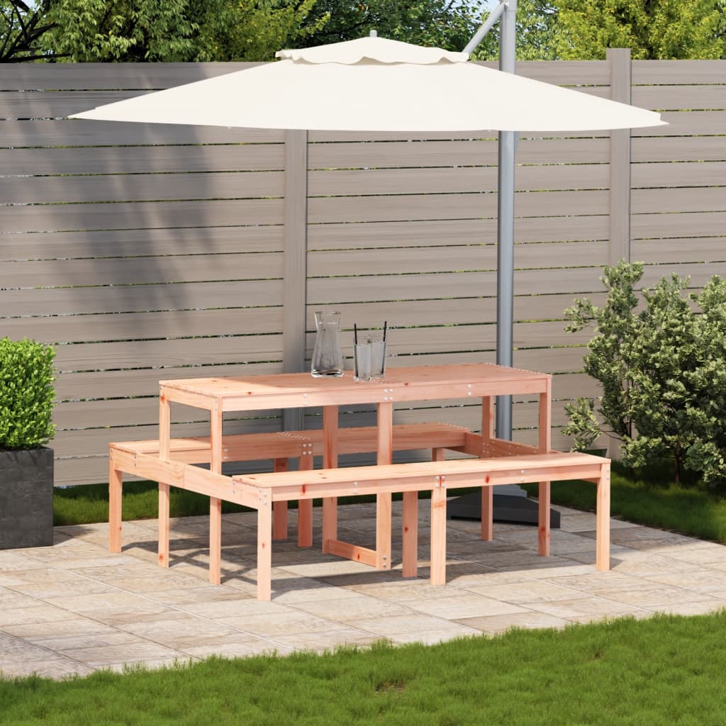 picnicbord 160x134x75 cm massivt douglasgran