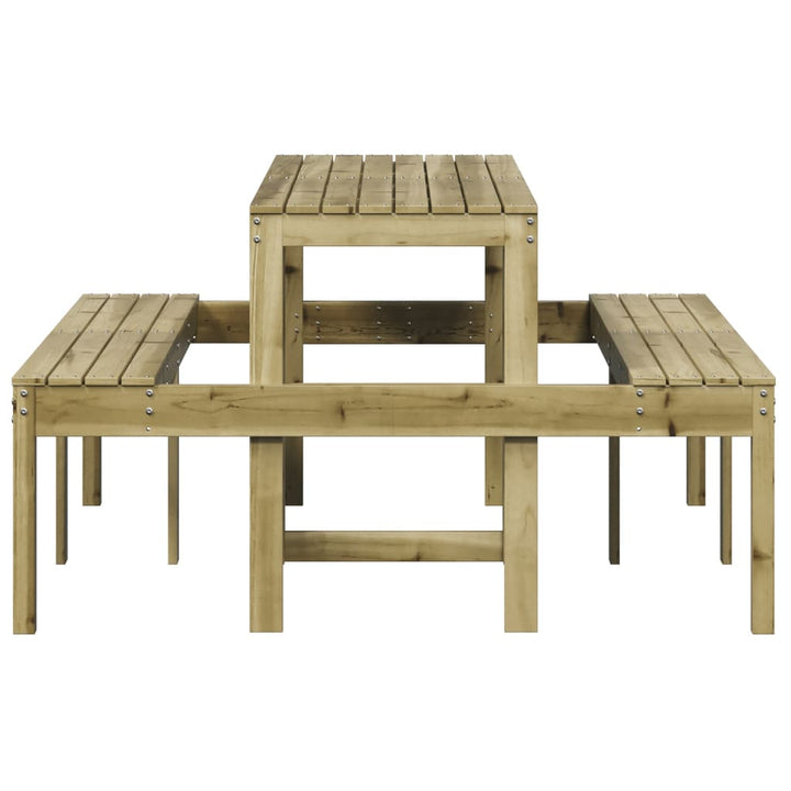 picnicbord 160x134x75 cm imprægneret fyrretræ