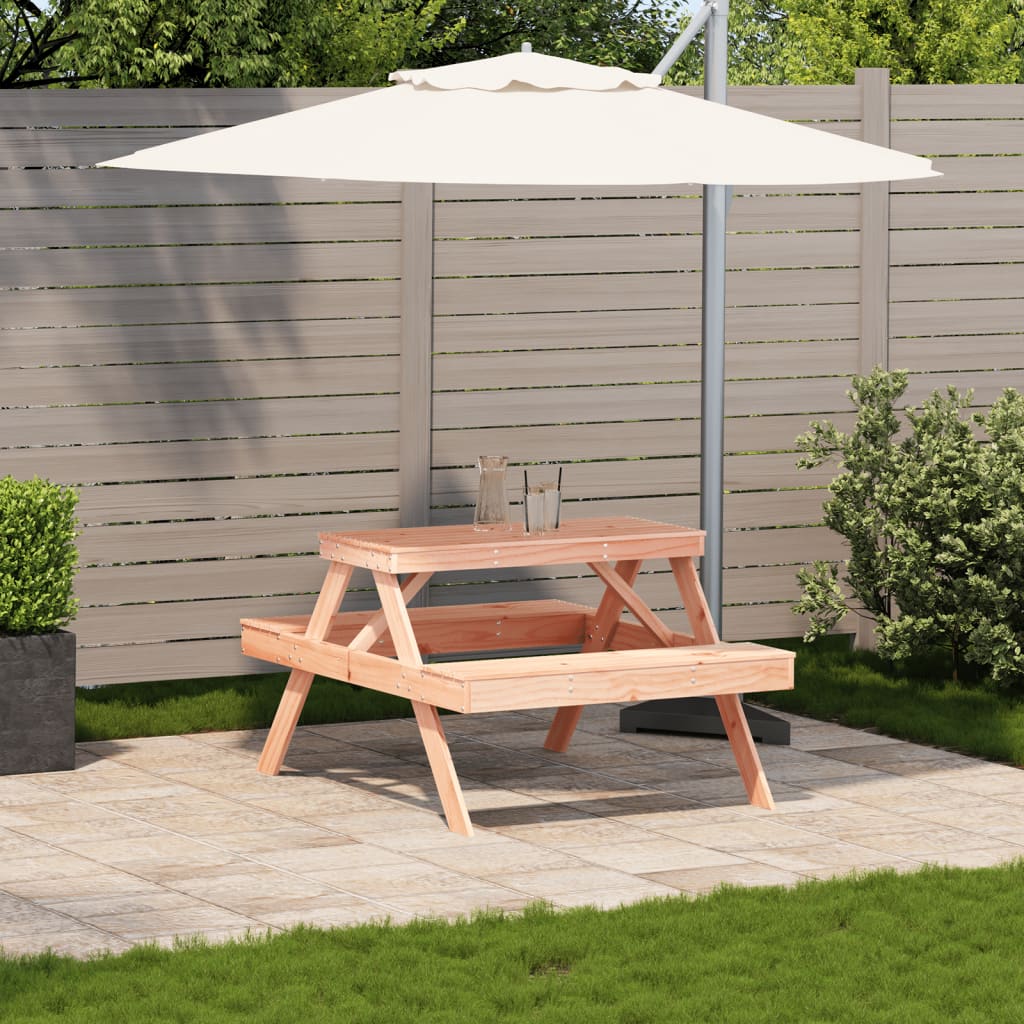 picnicbord 105x134x75 cm massivt douglasgran