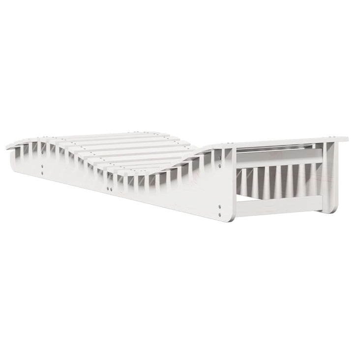 liggestol 205x60x31,5 cm massivt fyrretræ hvid