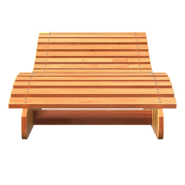 liggestole 2 stk. 205x60x31,5 cm massivt fyrretræ gyldenbrun
