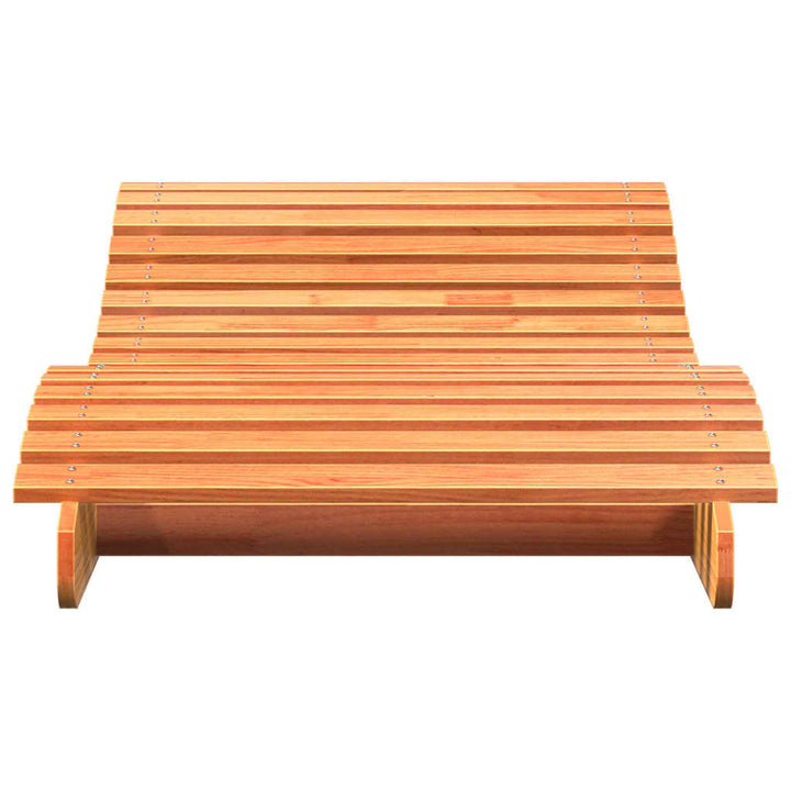 liggestol 205x80x31,5 cm massivt fyrretræ gyldenbrun