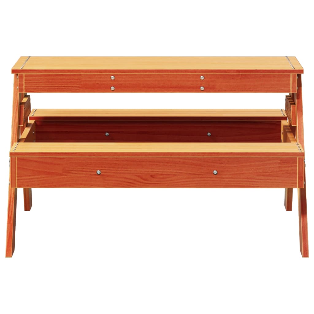 picnicbord til børn 88x97x52 cm massivt fyrretræ gyldenbrun