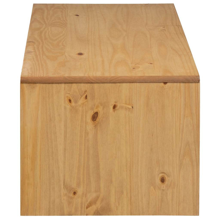 sofabord SAUDA 99x55x45 cm massivt fyrretræ egetræsfarvet