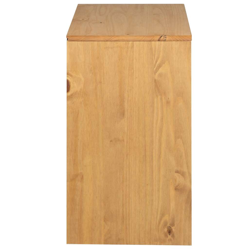 skænk SAUDA 80x43x75,5 cm massivt fyrretræ egetræsfarvet
