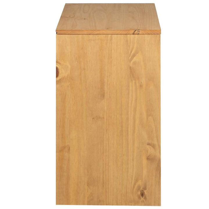 skænk SAUDA 80x43x75,5 cm massivt fyrretræ egetræsfarvet