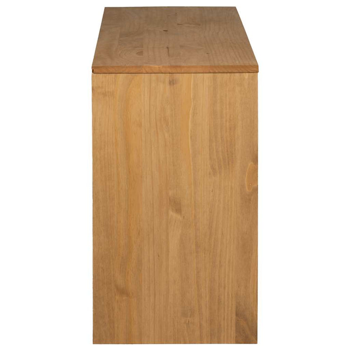 skænk SAUDA 114x43x75,5 cm massivt fyrretræ egetræsfarvet