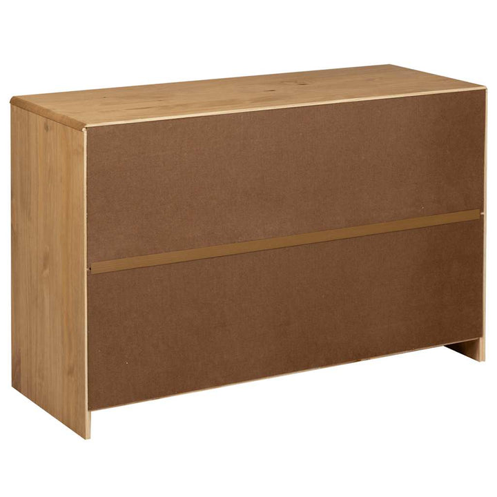 skænk SAUDA 114x43x75,5 cm massivt fyrretræ egetræsfarvet