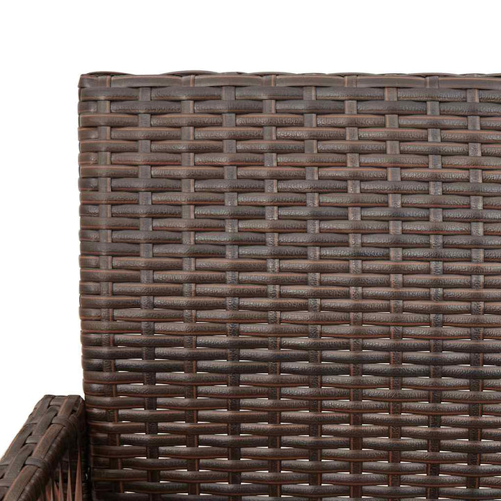udendørs barstole 2 stk. polyrattan brun