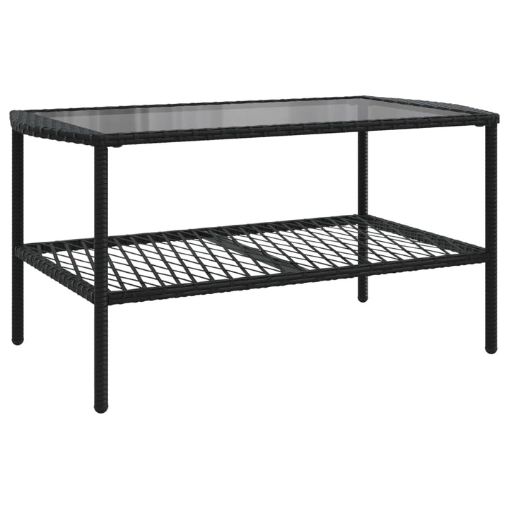 sofasæt til haven 4 dele med hynder polyrattan sort