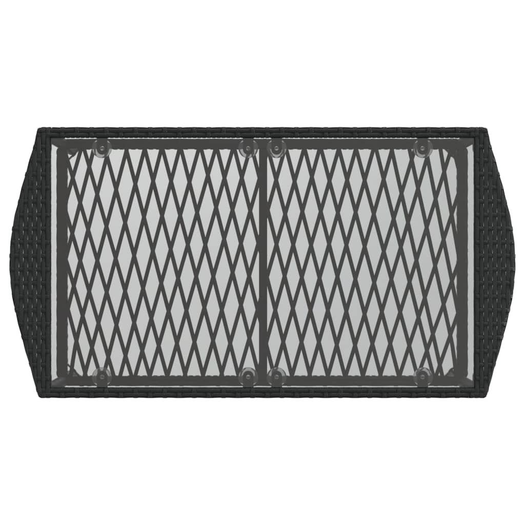 sofasæt til haven 4 dele med hynder polyrattan sort