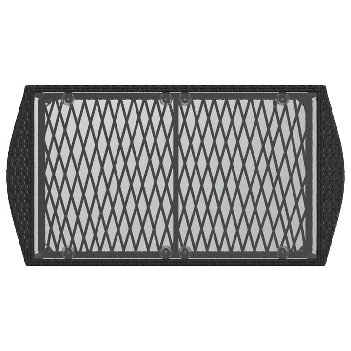 sofasæt til haven 4 dele med hynder polyrattan sort