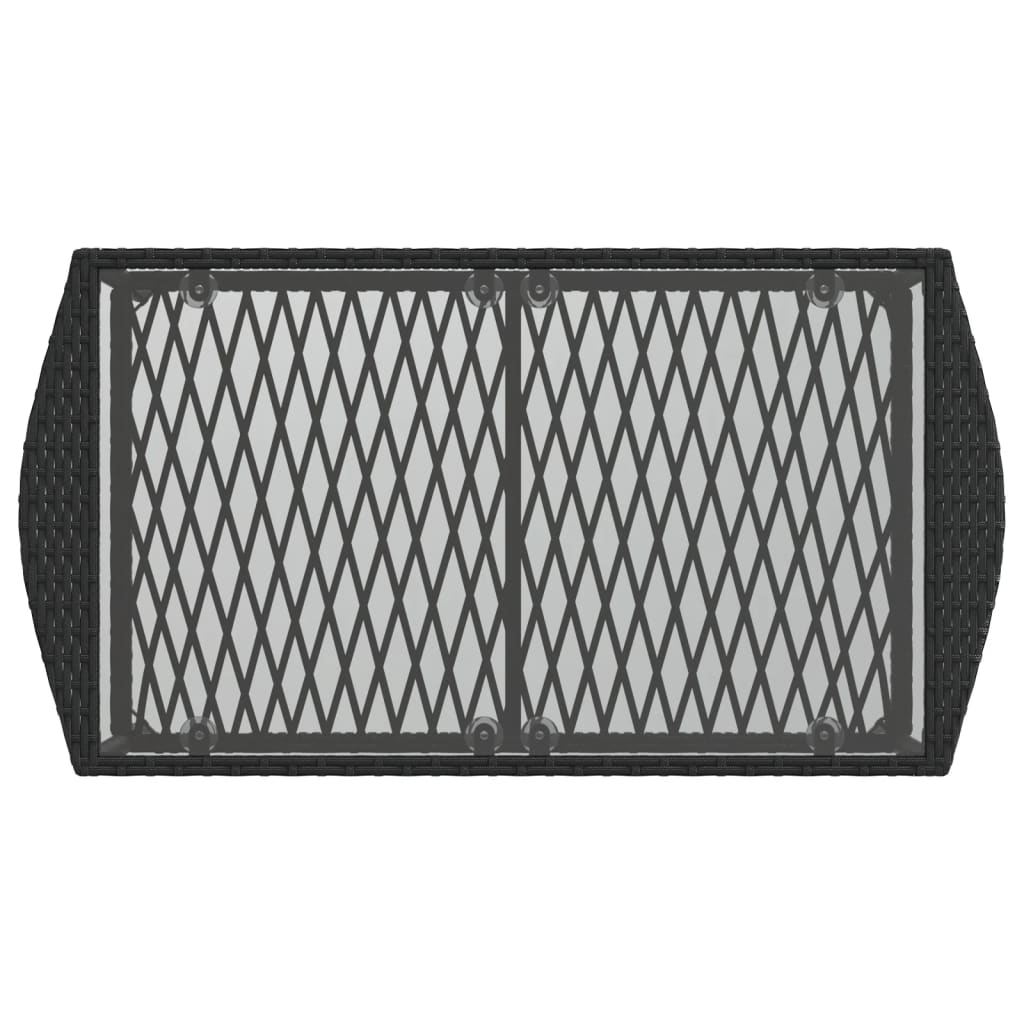 sofasæt til haven 4 dele med hynder polyrattan sort