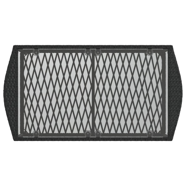 sofasæt til haven 4 dele med hynder polyrattan sort