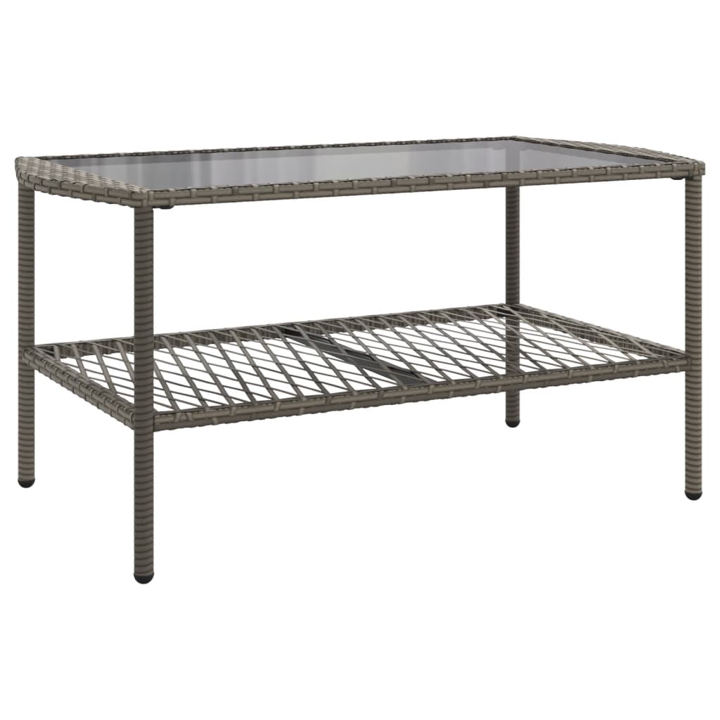 sofasæt til haven 4 dele med hynder polyrattan grå