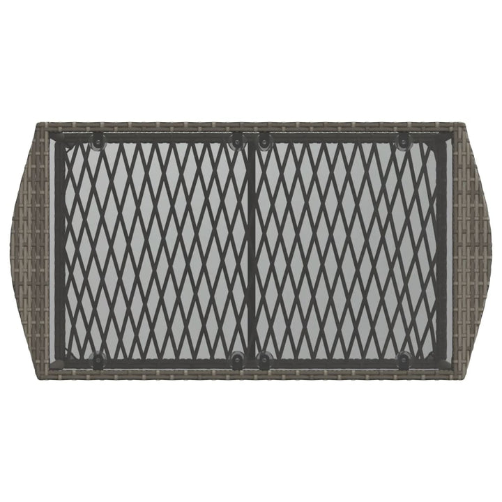 sofasæt til haven 4 dele med hynder polyrattan grå