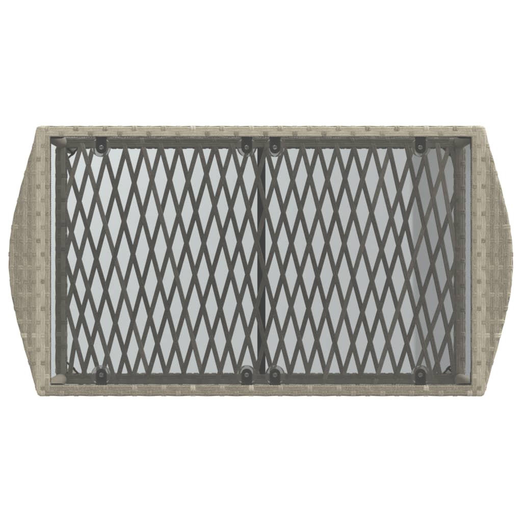 sofasæt til haven 4 dele med hynder polyrattan lysegrå