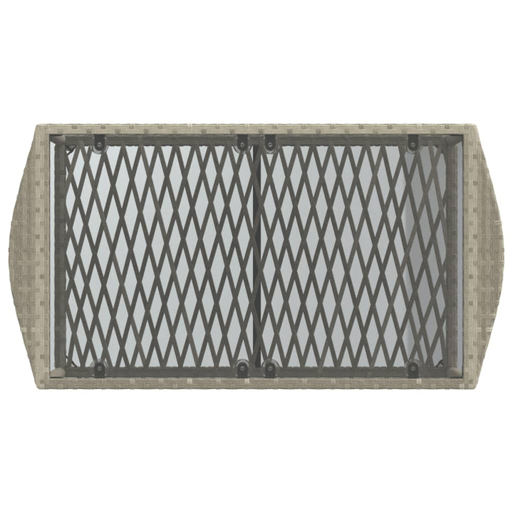 sofasæt til haven 4 dele med hynder polyrattan lysegrå