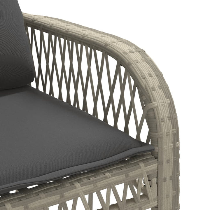 sofasæt til haven 4 dele med hynder polyrattan lysegrå