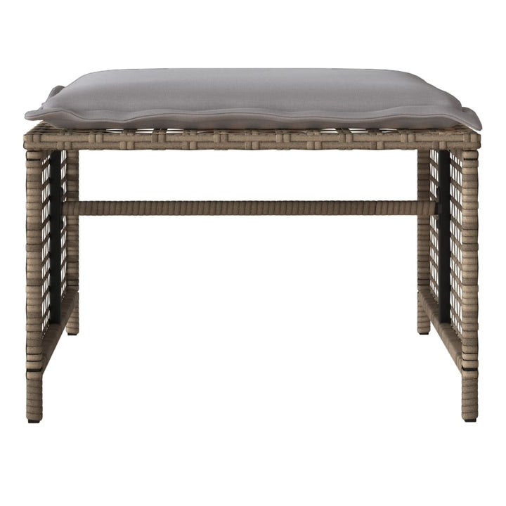 sofasæt til haven 4 dele med hynder polyrattan og glas beige