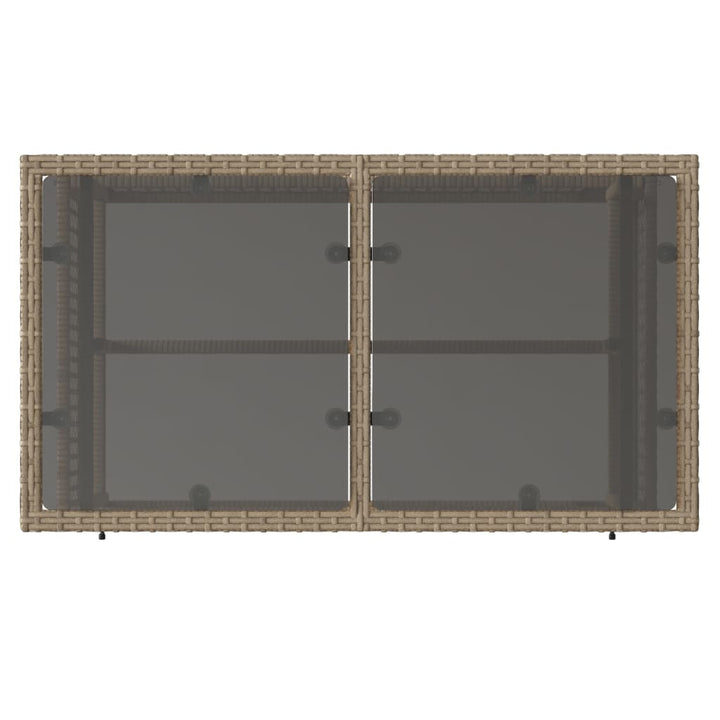 sofasæt til haven 4 dele med hynder polyrattan og glas beige