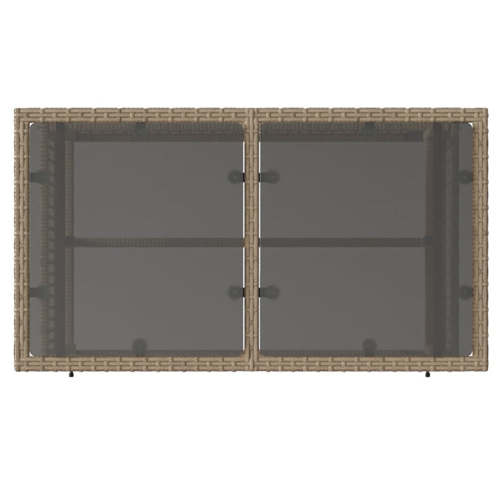 sofasæt til haven 4 dele med hynder polyrattan og glas beige