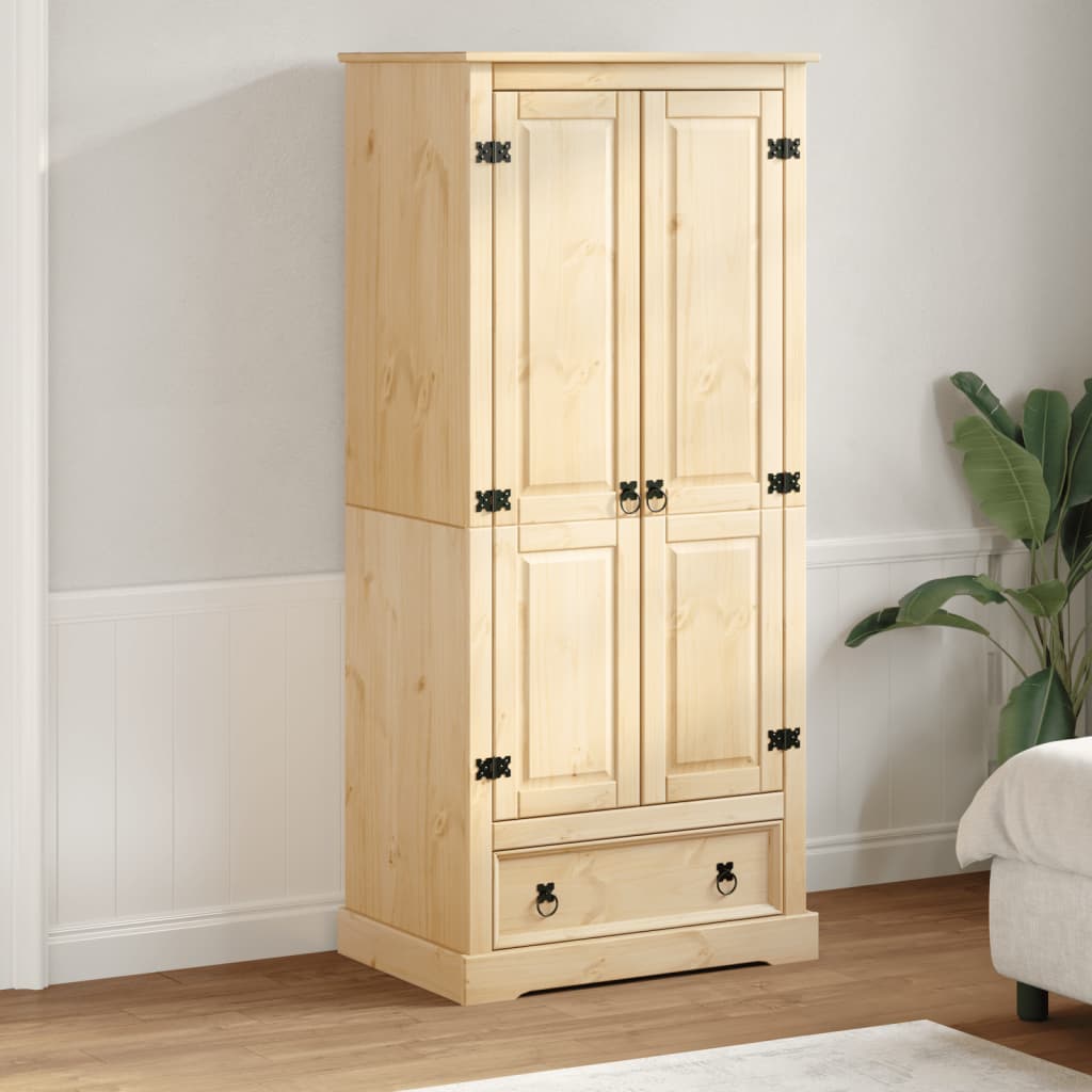klædeskab Corona 76x50x170 cm massivt fyrretræ